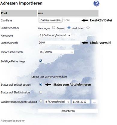 Adressimport